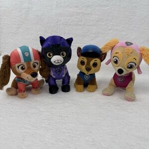 Lot of 4 Paw Patrol Cat Pack Plush Shade Skye Liberty Chase Target Exclusive